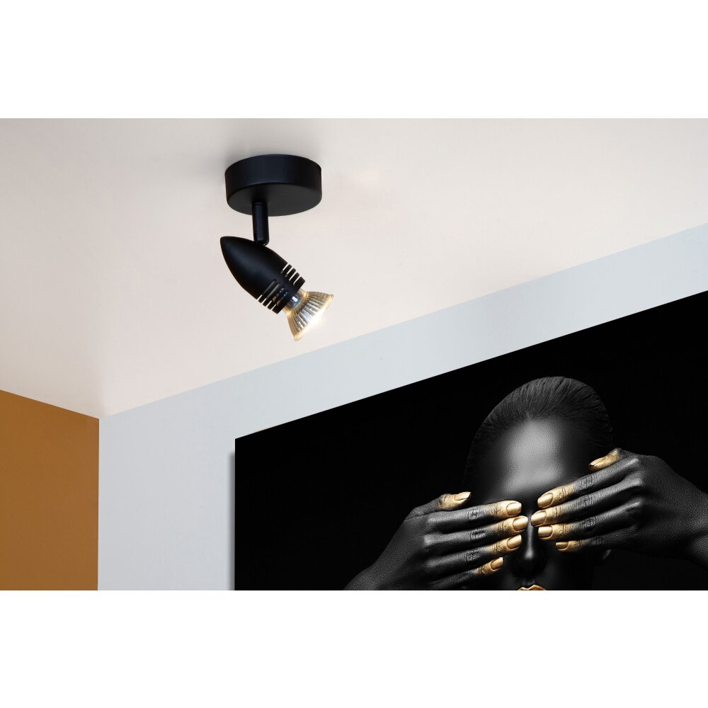 Lucide CARO Wandleuchte Schwarz, 1-flammig main product photo