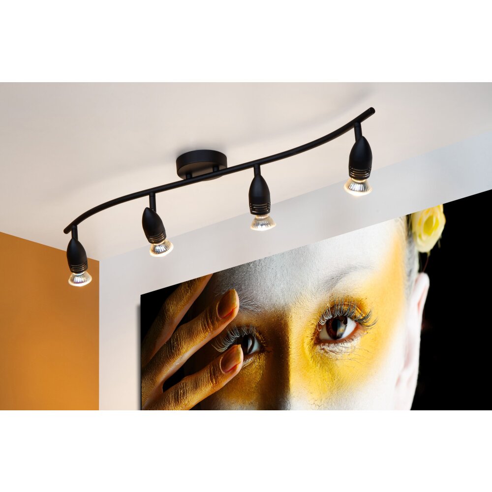 Lucide CARO Deckenleuchte Schwarz, 4-flammig main product photo