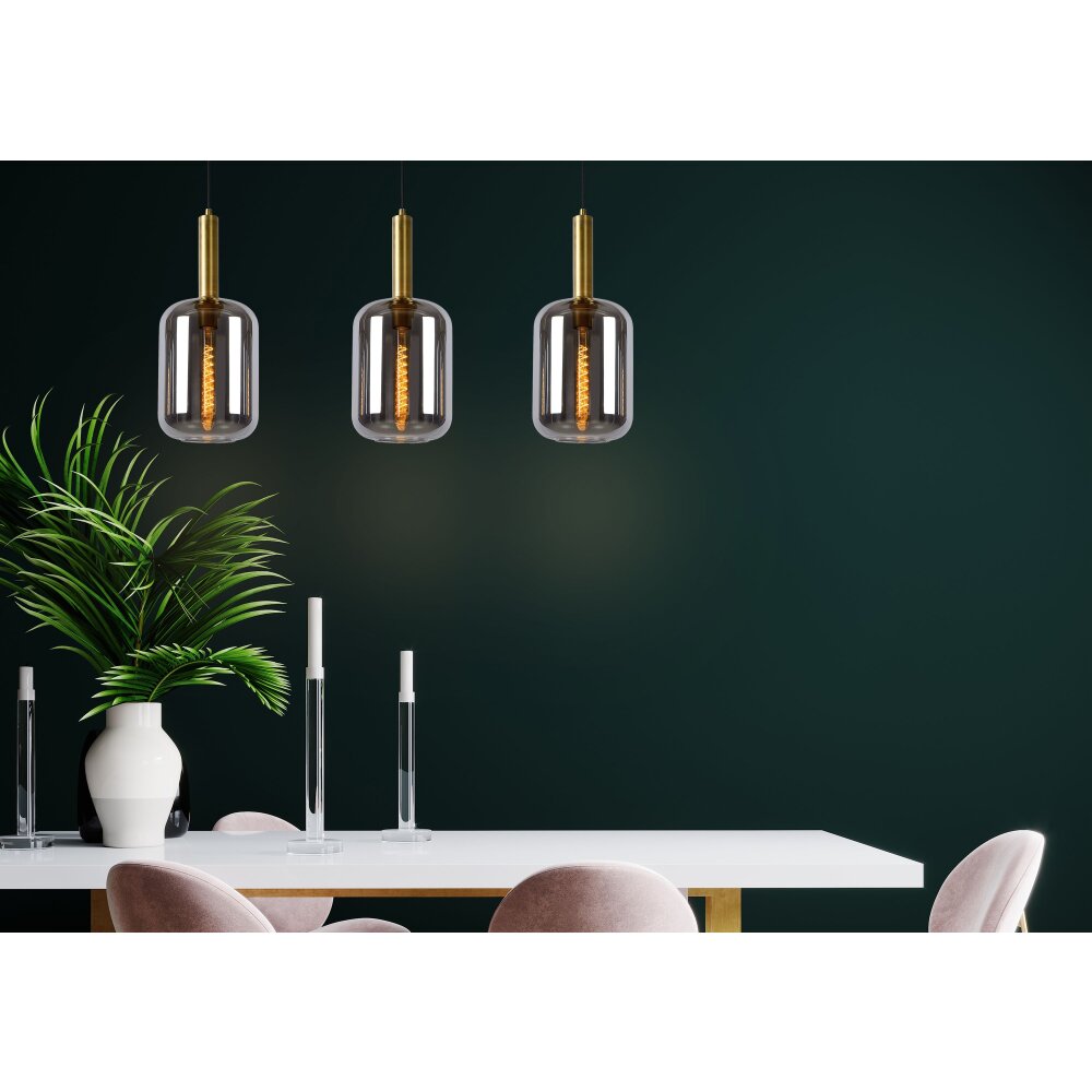Lucide JOANET Pendelleuchte Schwarz, 3-flammig main product photo