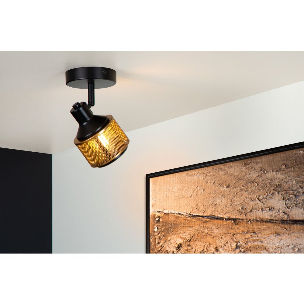 Lucide RAFA Wandleuchte Schwarz, 1-flammig main product photo