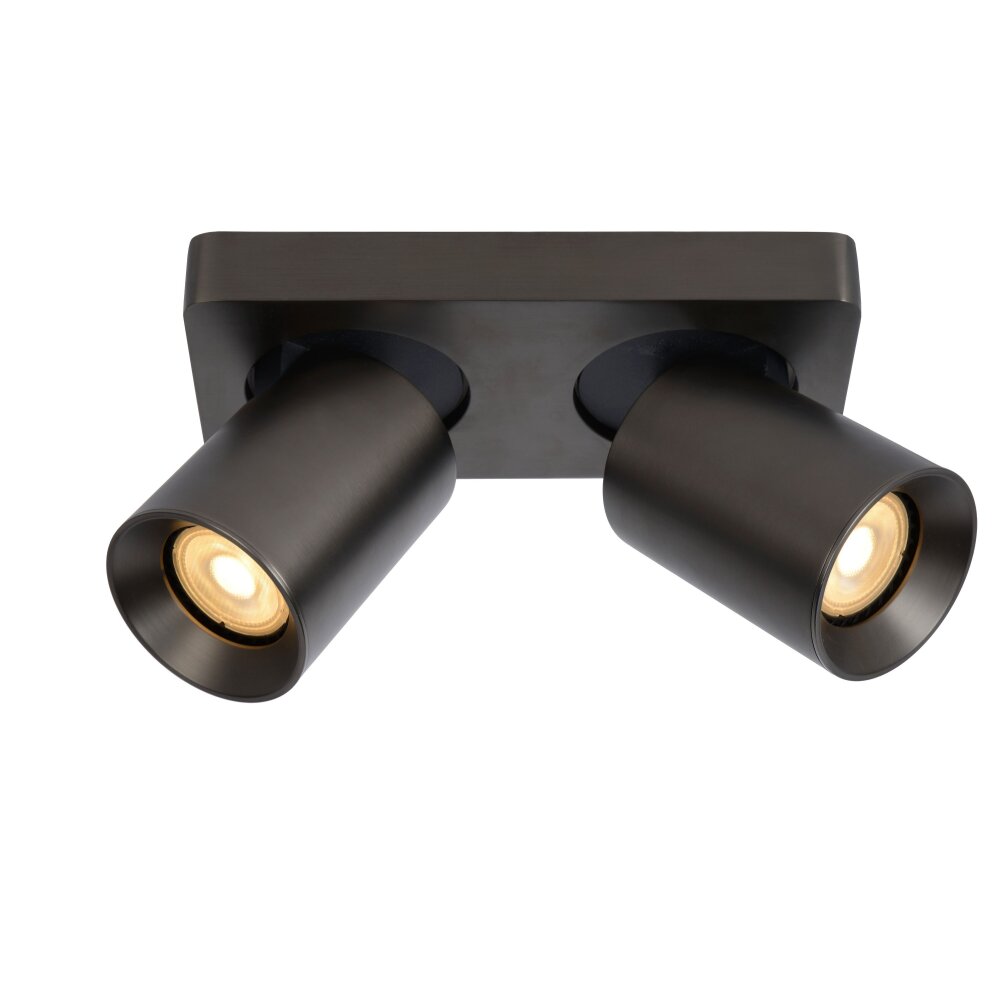 Lucide NIGEL Deckenleuchte LED Edelstahl, Schwarz, 2-flammig main product photo
