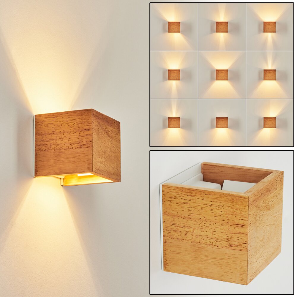 Badajoz Wandleuchte Naturfarben, Weiß, 1-flammig main product photo