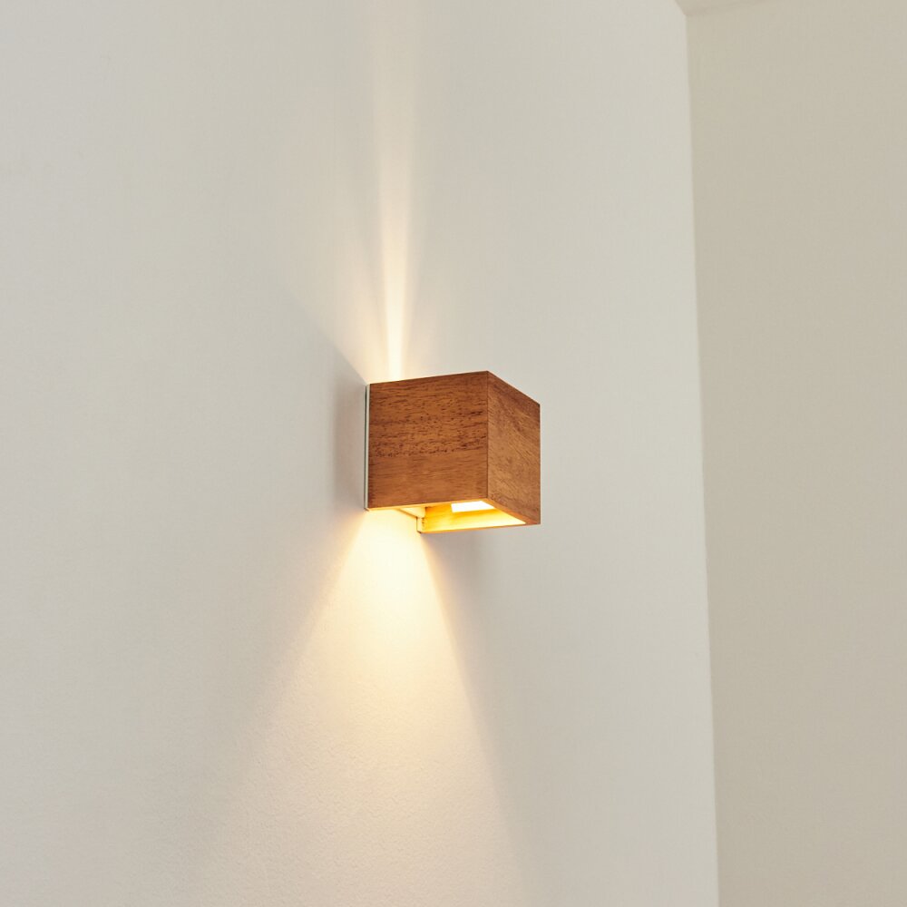 Badajoz Wandleuchte Naturfarben, Weiß, 1-flammig