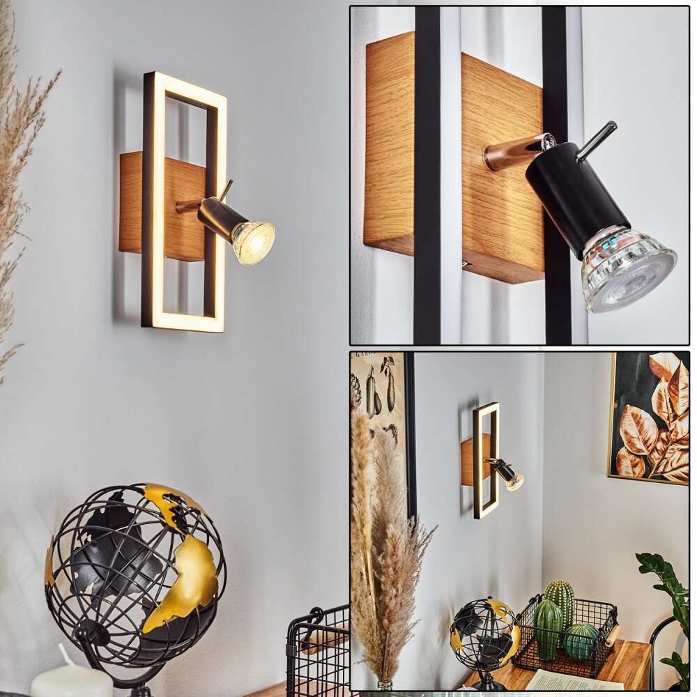 Deadwood Wandleuchte LED Schwarz, Weiß, 2-flammig main product photo