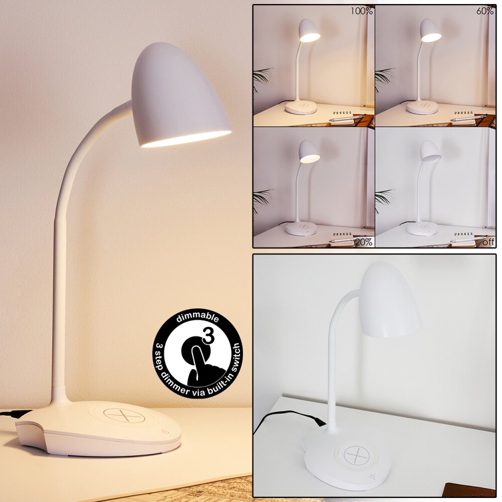 Grenoble Tischleuchte LED Weiß, 1-flammig main product photo