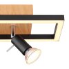 Globo IDA Wandleuchte LED Holzoptik, Schwarz, 2-flammig