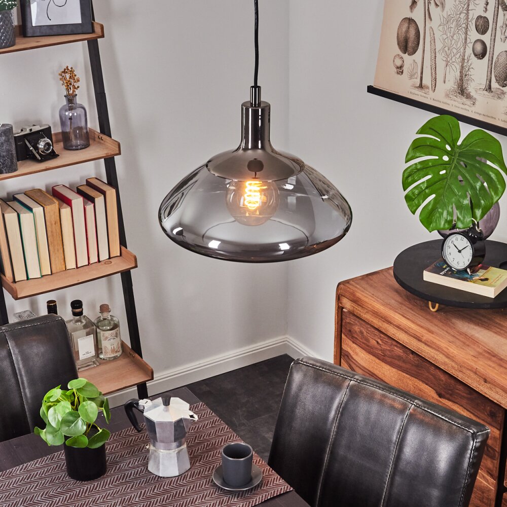 Graneros Hängeleuchte Nickel-Matt, Schwarz, 1-flammig main product photo