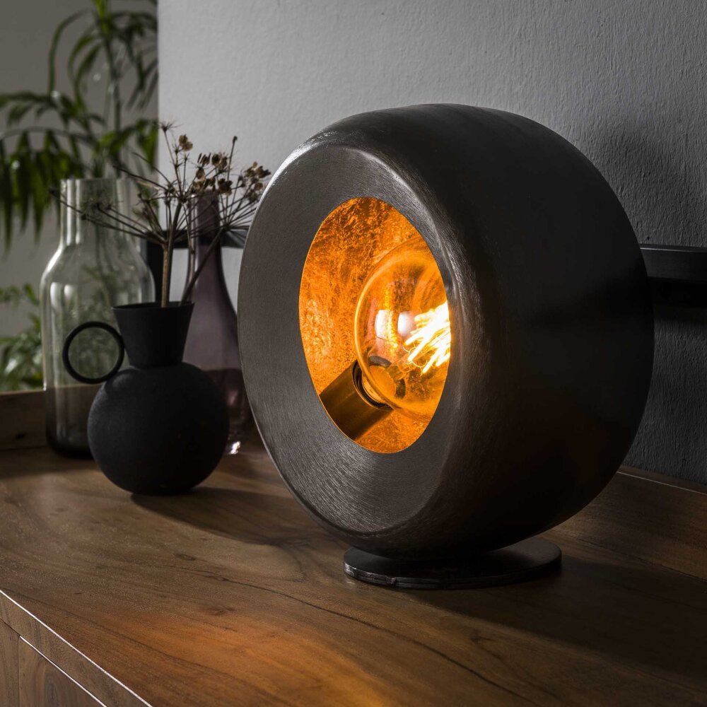 Magredis Tischleuchte Nickel-Matt, Schwarz, 1-flammig main product photo