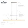 Elobra Panama Pendelleuchte LED Naturfarben, 1-flammig