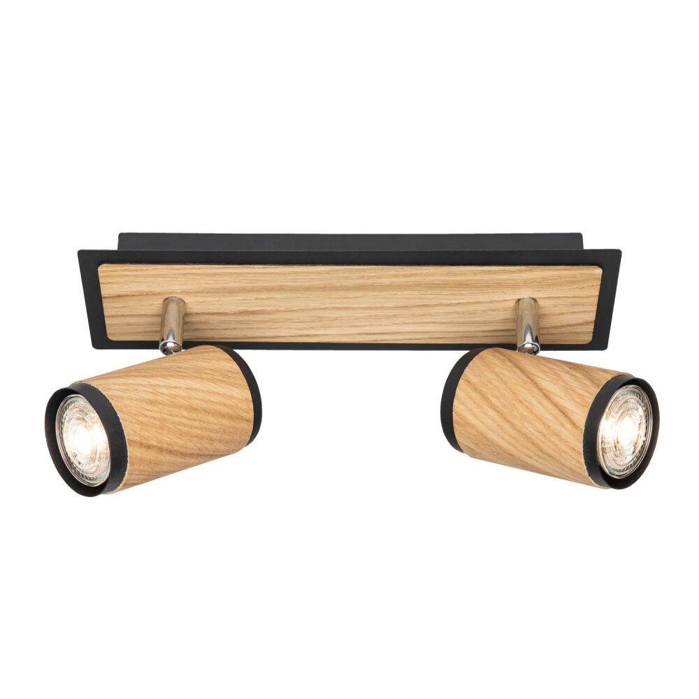 Elobra Bolivia Deckenleuchte Naturfarben, Schwarz, 2-flammig main product photo