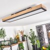 Salmi             Deckenpanel LED Holzoptik, Schwarz, Weiß, 1-flammig