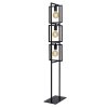 Lucide LUUK Stehlampe Schwarz, 3-flammig