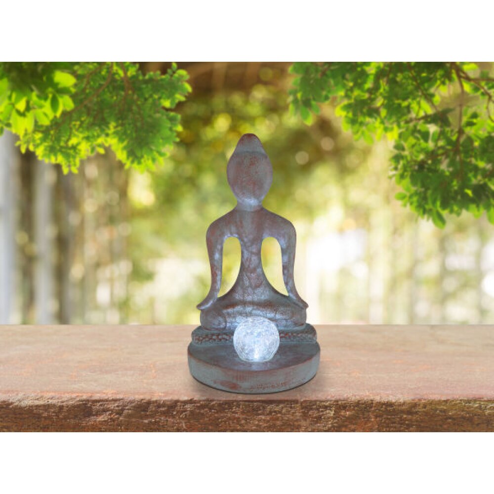 Gobo BUDDHA Solarleuchte LED Weiß, 1-flammig main product photo