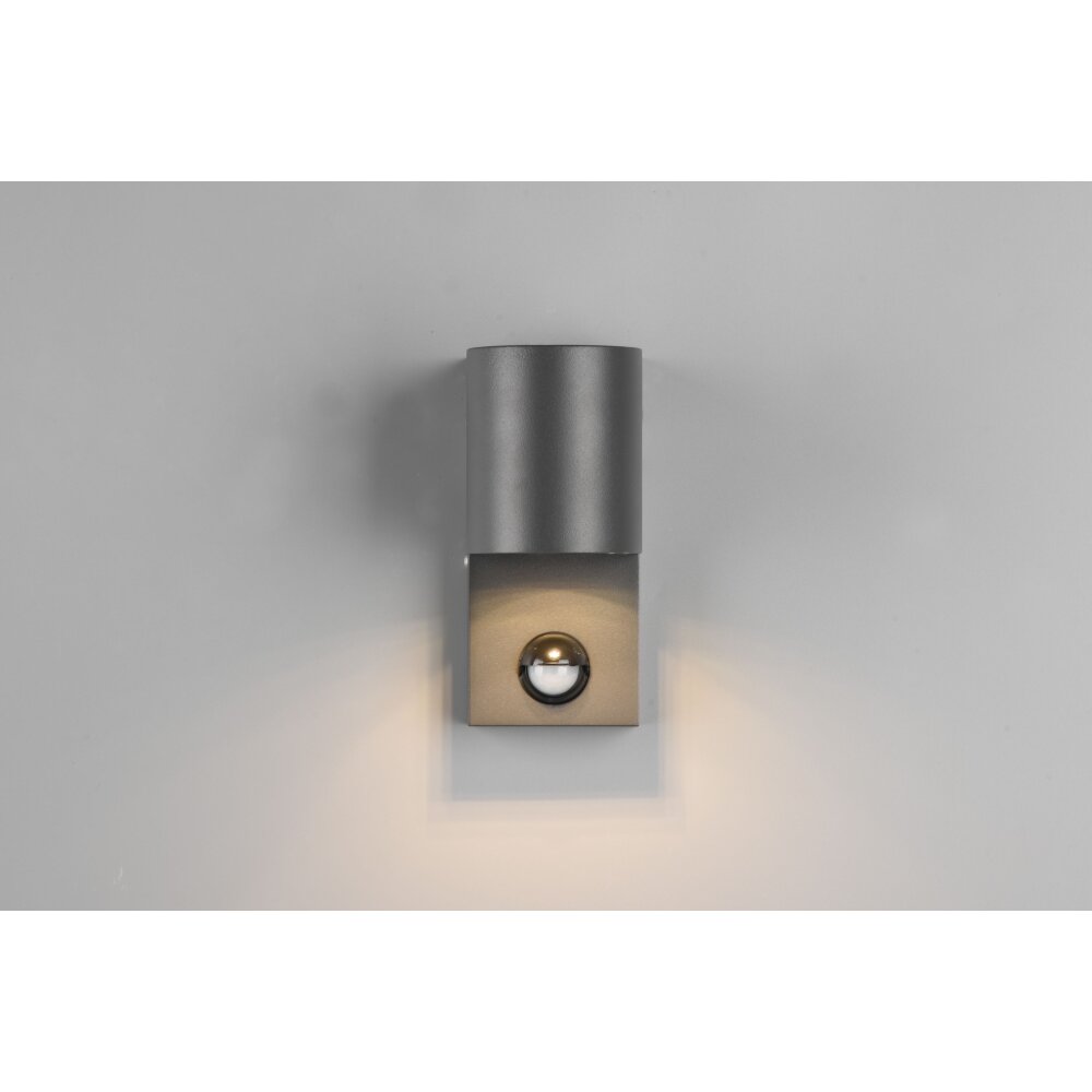 Trio Leuchten Roya Außenwandleuchte Anthrazit, 1-flammig, Bewegungsmelder