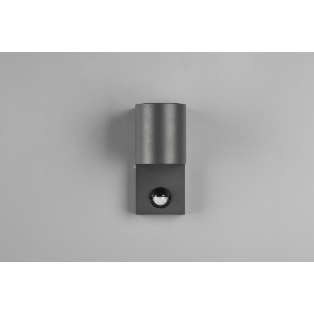 Trio Leuchten Roya Außenwandleuchte Anthrazit, 1-flammig, Bewegungsmelder