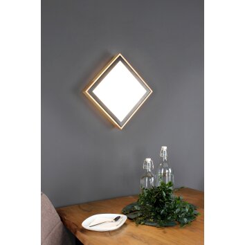 Luce Design SOLSTAR Wandleuchte LED Naturfarben, Schwarz, 1-flammig