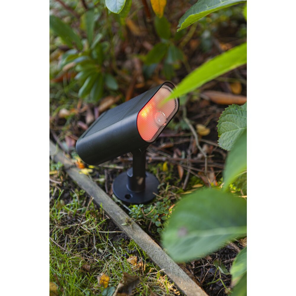 Lutec Lampen GINBO Gartenstrahler LED Schwarz, 1-flammig, Bewegungsmelder, Farbwechsler main product photo
