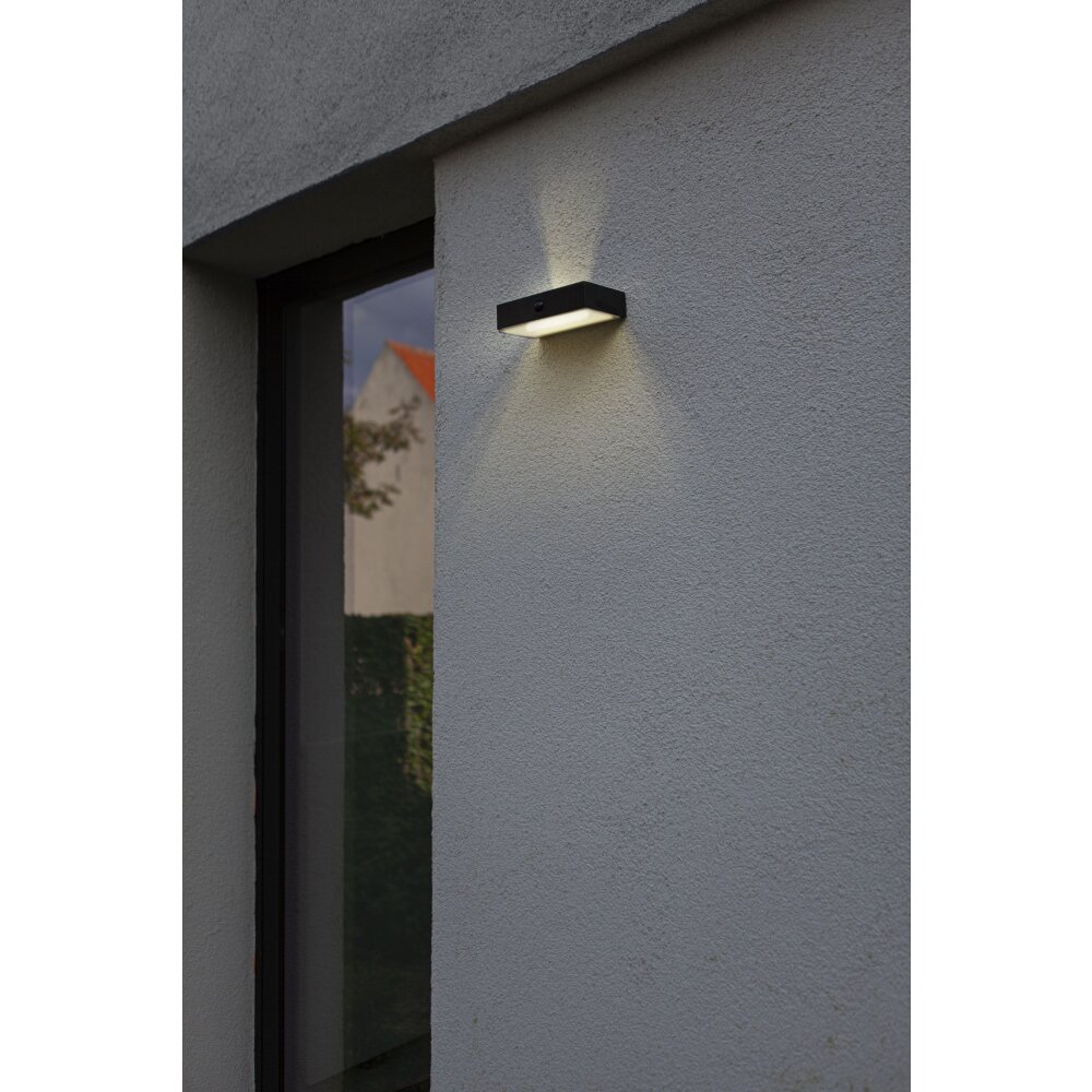 Lutec Lampen FADI Außenwandleuchte LED Schwarz, 1-flammig, Bewegungsmelder main product photo