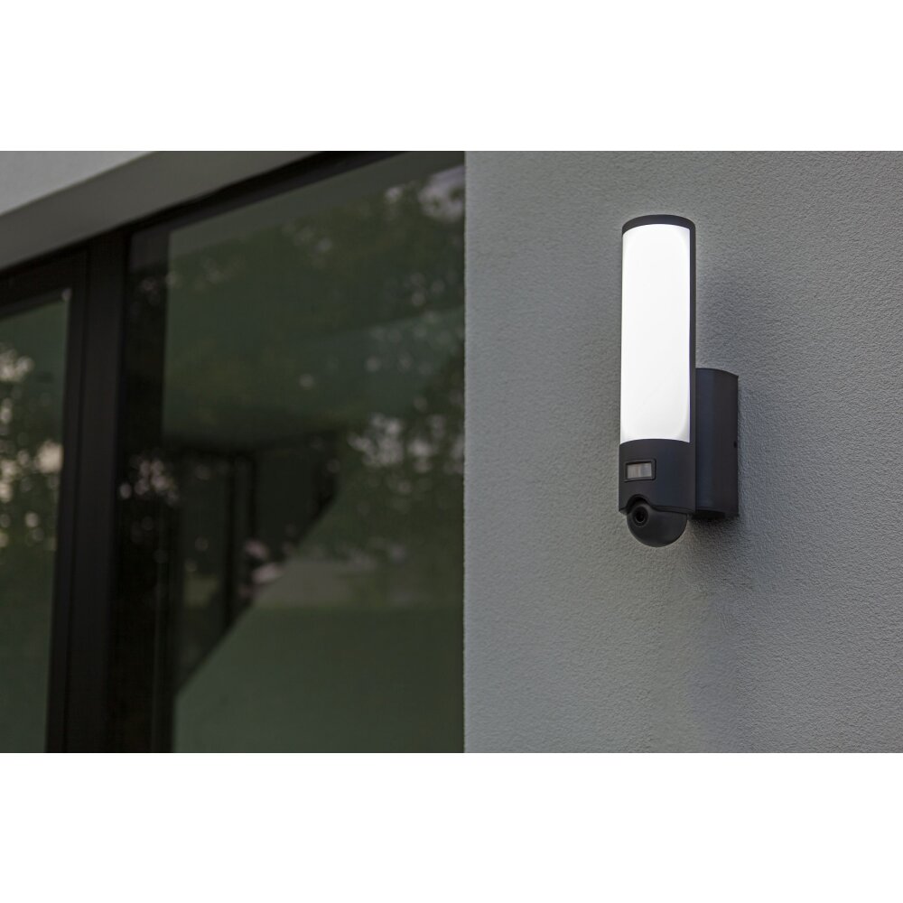 Lutec Lampen ELARA Außenwandleuchte LED Anthrazit, 1-flammig, Bewegungsmelder main product photo