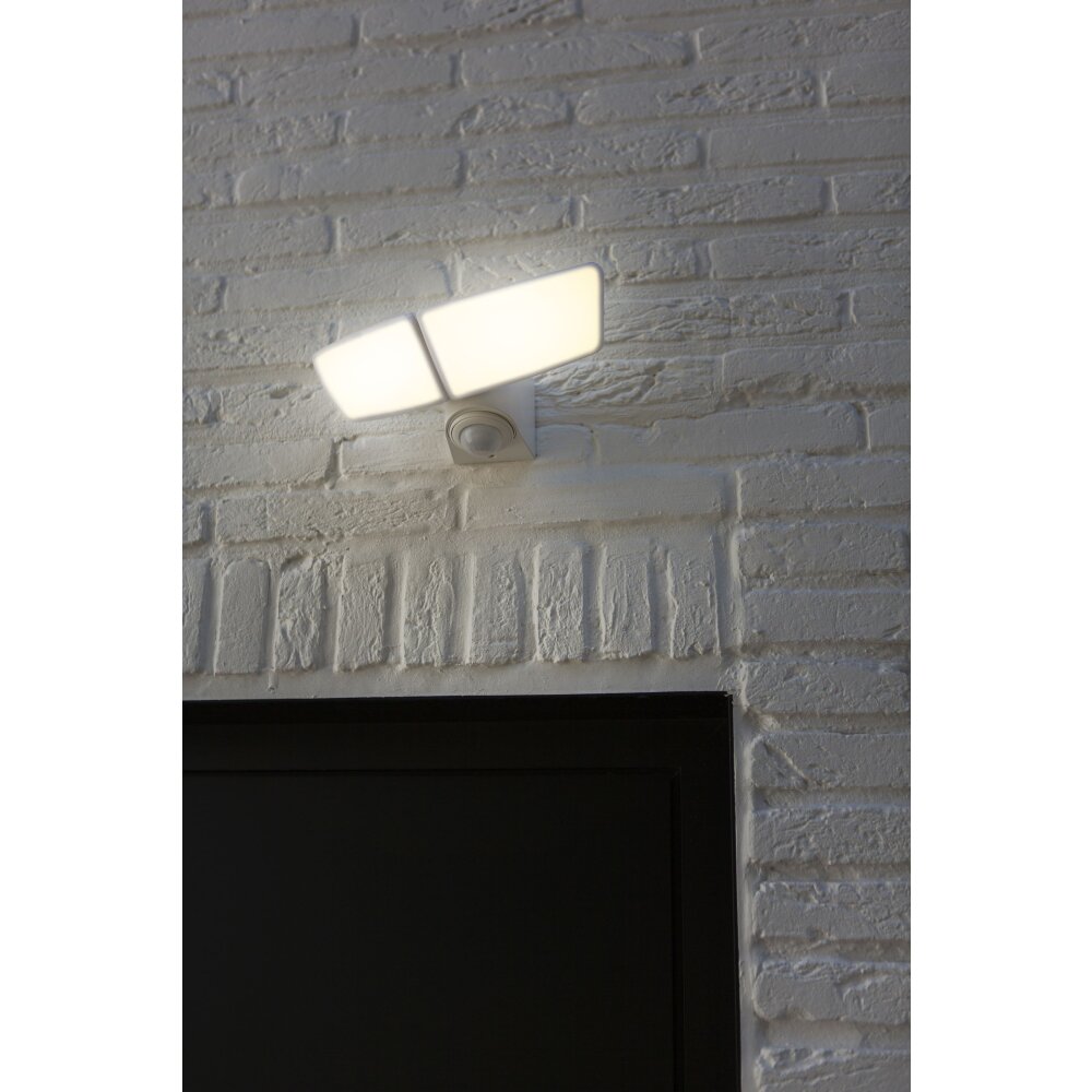 Lutec Lampen ARTICA Außenwandleuchte LED Weiß, 1-flammig, Bewegungsmelder main product photo