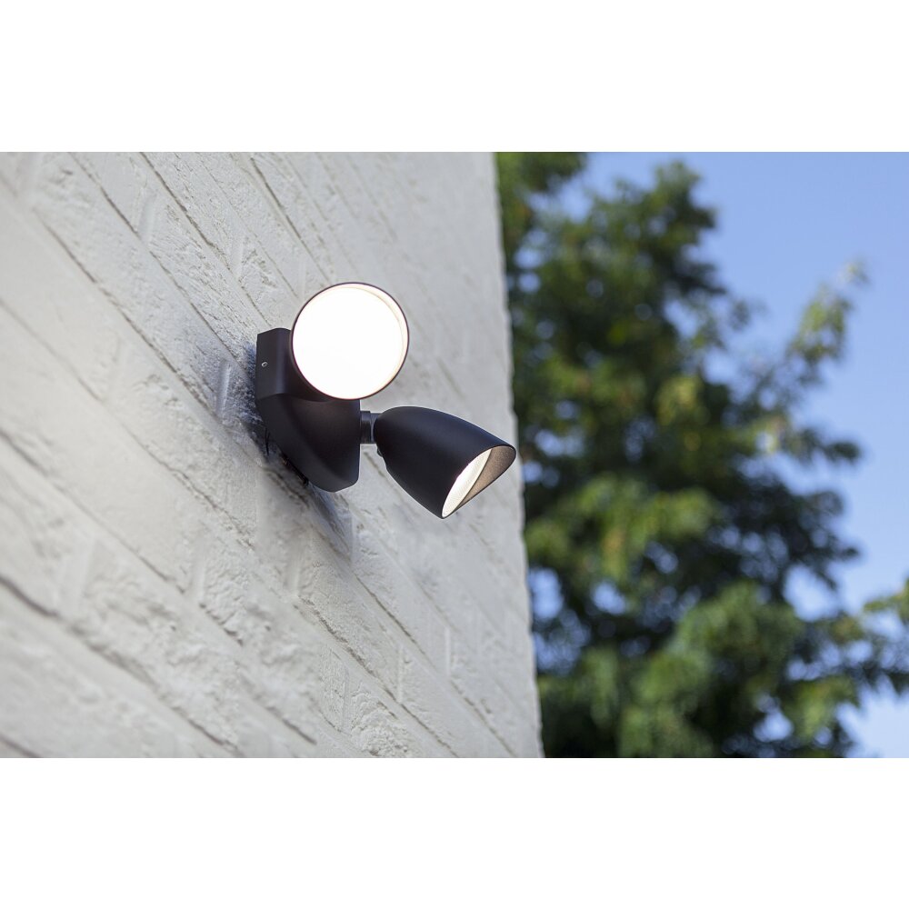 Lutec Lampen SHRIMP Außenwandleuchte LED Schwarz, 1-flammig main product photo