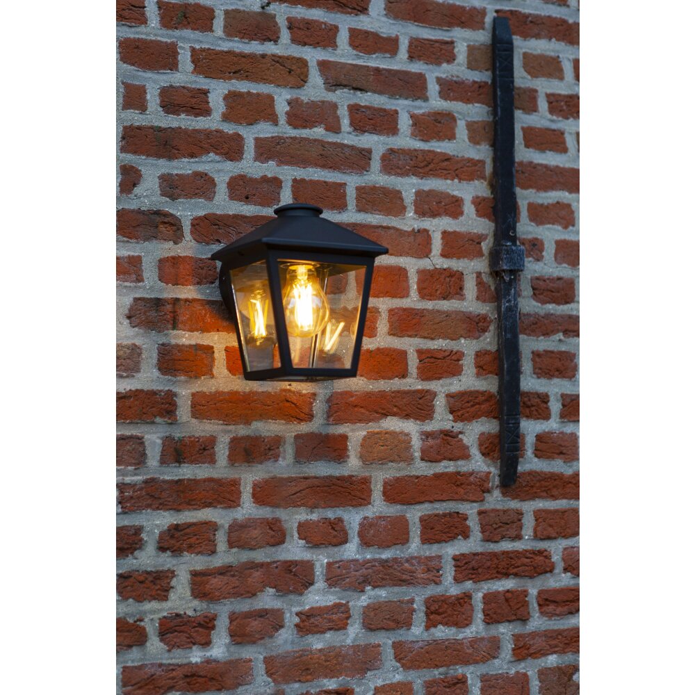 Lutec Lampen ZAGO Außenwandleuchte Schwarz, 1-flammig main product photo
