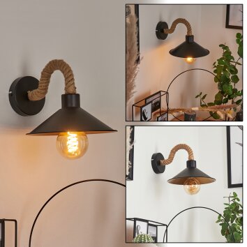 Bolombolo Wandleuchte Gold, Schwarz, 1-flammig
