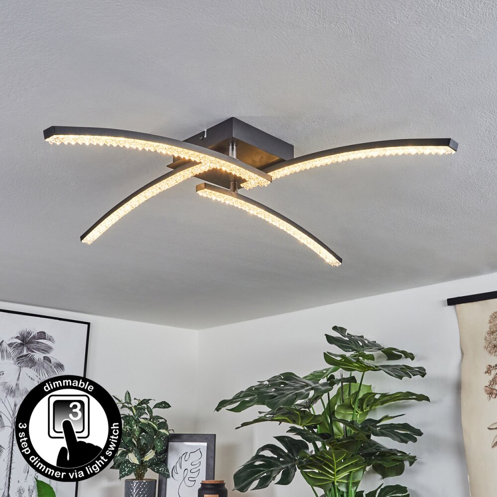 Rheinfelden Deckenleuchte LED Glitzereffekt, Klar, 1-flammig main product photo
