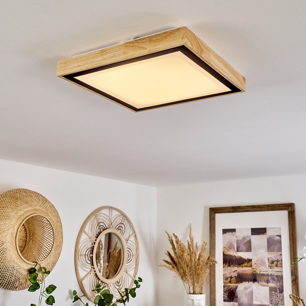 Corinto Deckenleuchte LED Naturfarben, Schwarz, 1-flammig main product photo