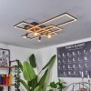 Deadwood Deckenleuchte LED Schwarz, Weiß, 6-flammig