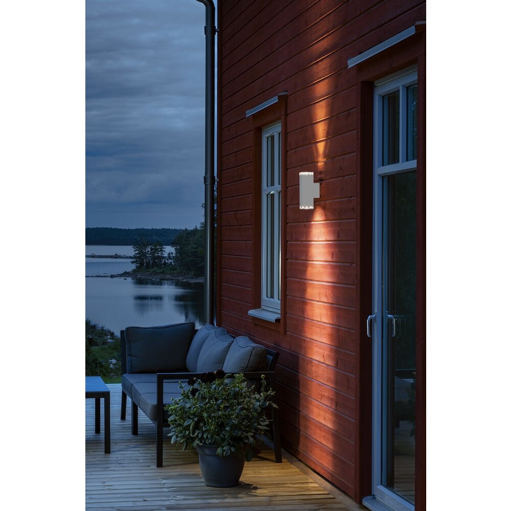 Konstsmide Pollux Außenwandleuchte Weiß, 2-flammig main product photo