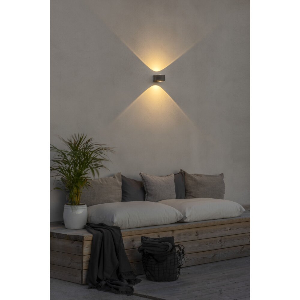 Konstsmide Gela Außenwandleuchte LED Anthrazit, 2-flammig main product photo
