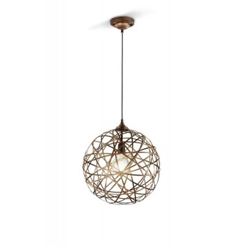 Trio Leuchten JACOB Pendelleuchte Dunkelbraun, Kupferfarben, 1-flammig Trio Leuchten JACOB Pendelleuchte Dunkelbraun, Kupferfarben, 1-flammig