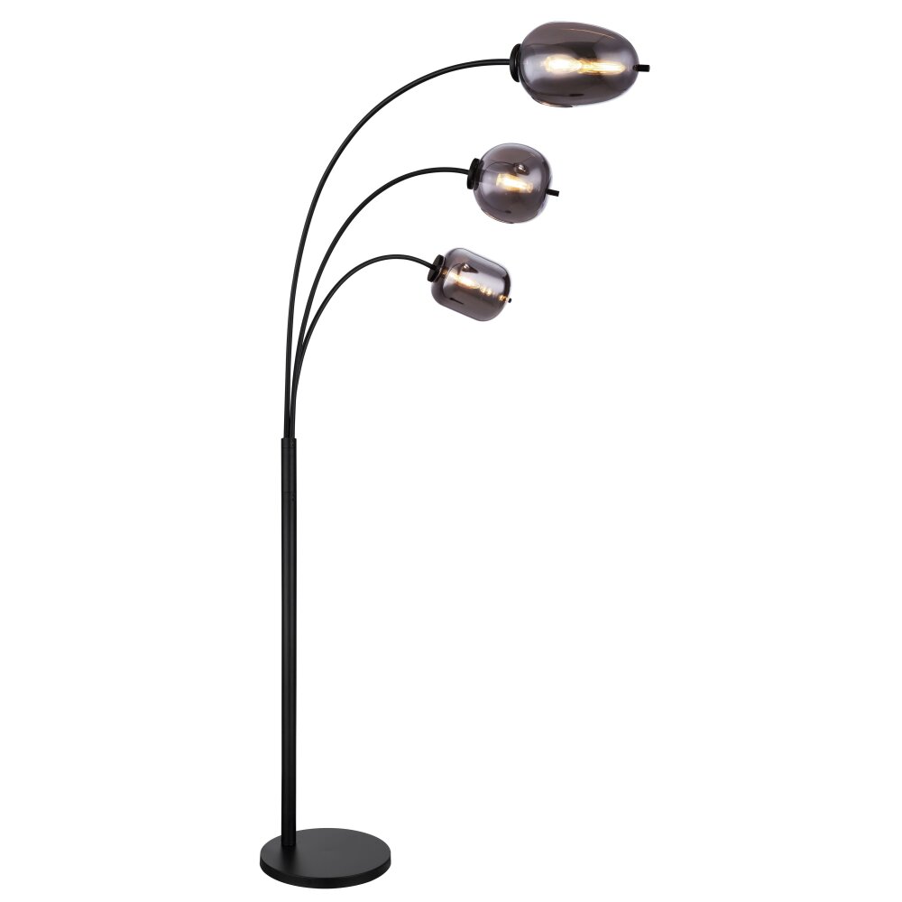 Globo BLACKY Stehleuchte Rauchfarben, 3-flammig main product photo