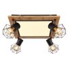 Globo PRISKA Deckenleuchte LED Braun, Chrom, Holzoptik, Schwarz, 5-flammig