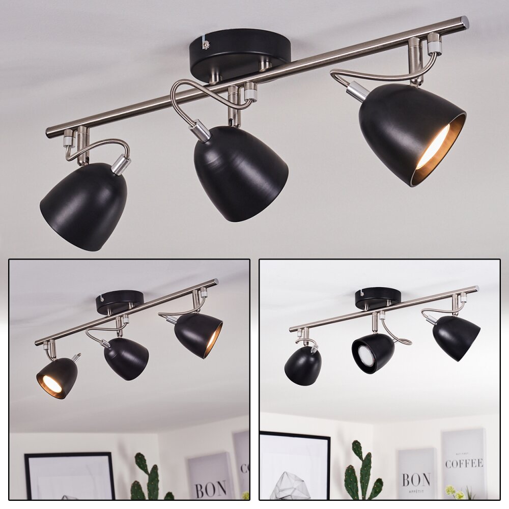 Moesdorf Deckenleuchte Nickel-Matt, Schwarz, 3-flammig main product photo