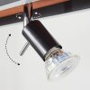 Deadwood Pendelleuchte LED Braun, Holzoptik, 5-flammig