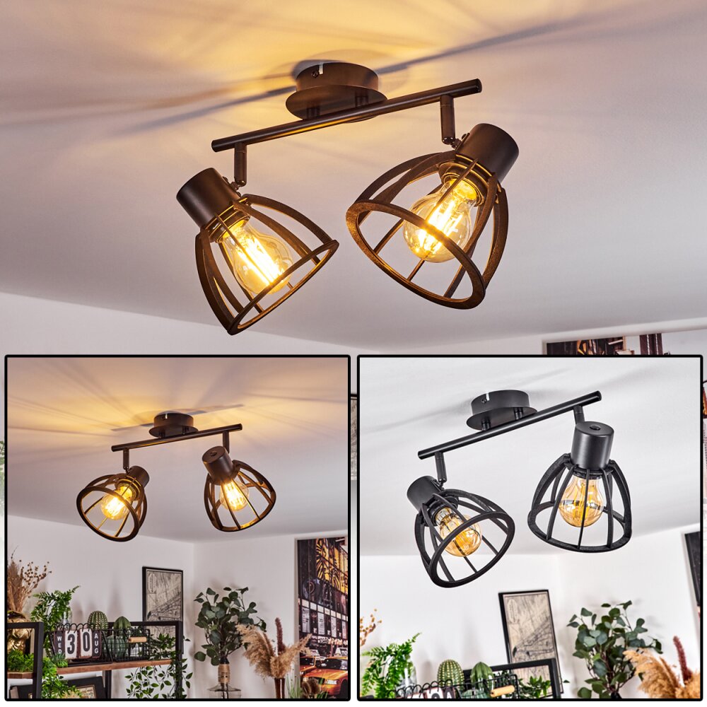 Kaurila Deckenleuchte Schwarz, 2-flammig main product photo