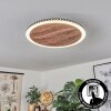 Rocha Deckenleuchte LED Braun, Holzoptik, Schwarz, 1-flammig