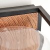 Palanga Außenwandleuchte Braun, Holzoptik, Schwarz, 1-flammig