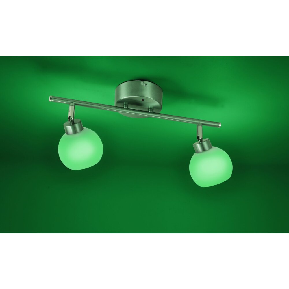 Leuchten Direkt LOLA-LOTTA Deckenleuchte LED Edelstahl, 2-flammig, Fernbedienung, Farbwechsler main product photo