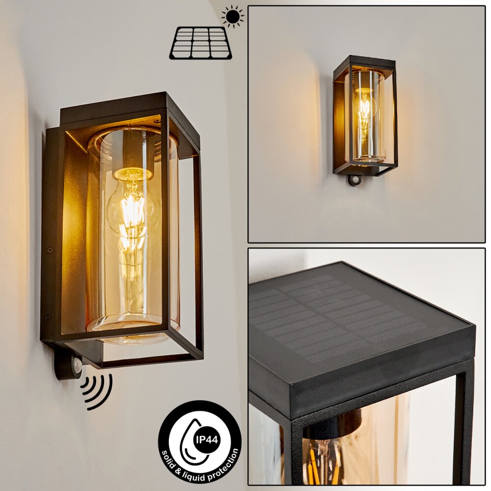 Palanga Außenwandleuchte LED Schwarz, 1-flammig, Bewegungsmelder main product photo