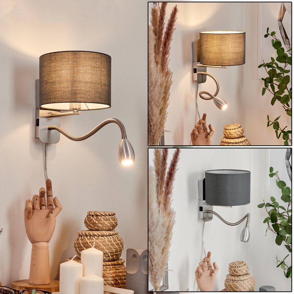 Wiby Wandleuchte LED Nickel-Matt, 2-flammig main product photo