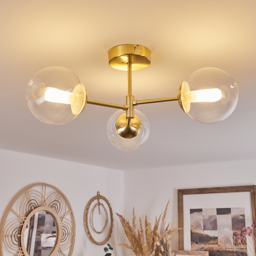 Yucao Deckenleuchte Gold, 3-flammig main product photo
