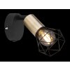 Globo XARA Wandleuchte Altmessing, Schwarz, 1-flammig