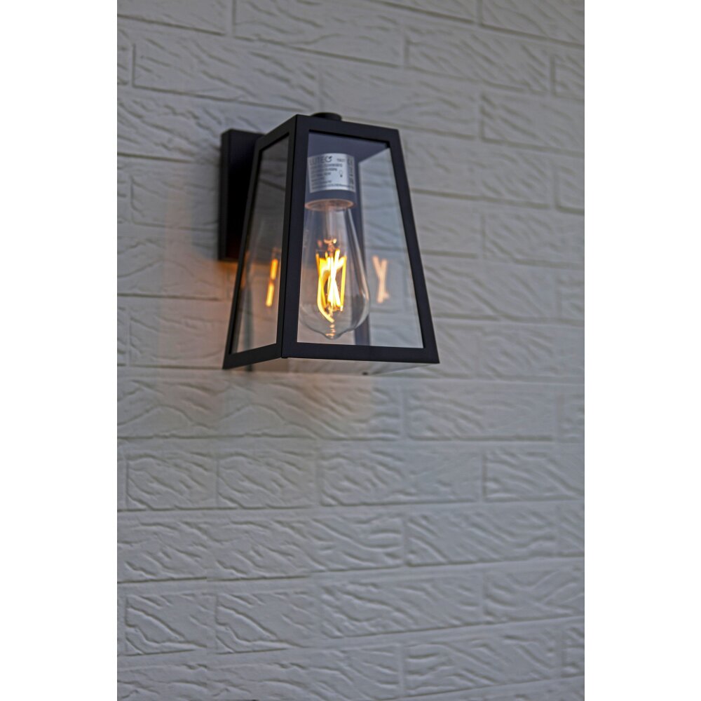 Lutec FIA Außenwandleuchte Schwarz, 1-flammig main product photo
