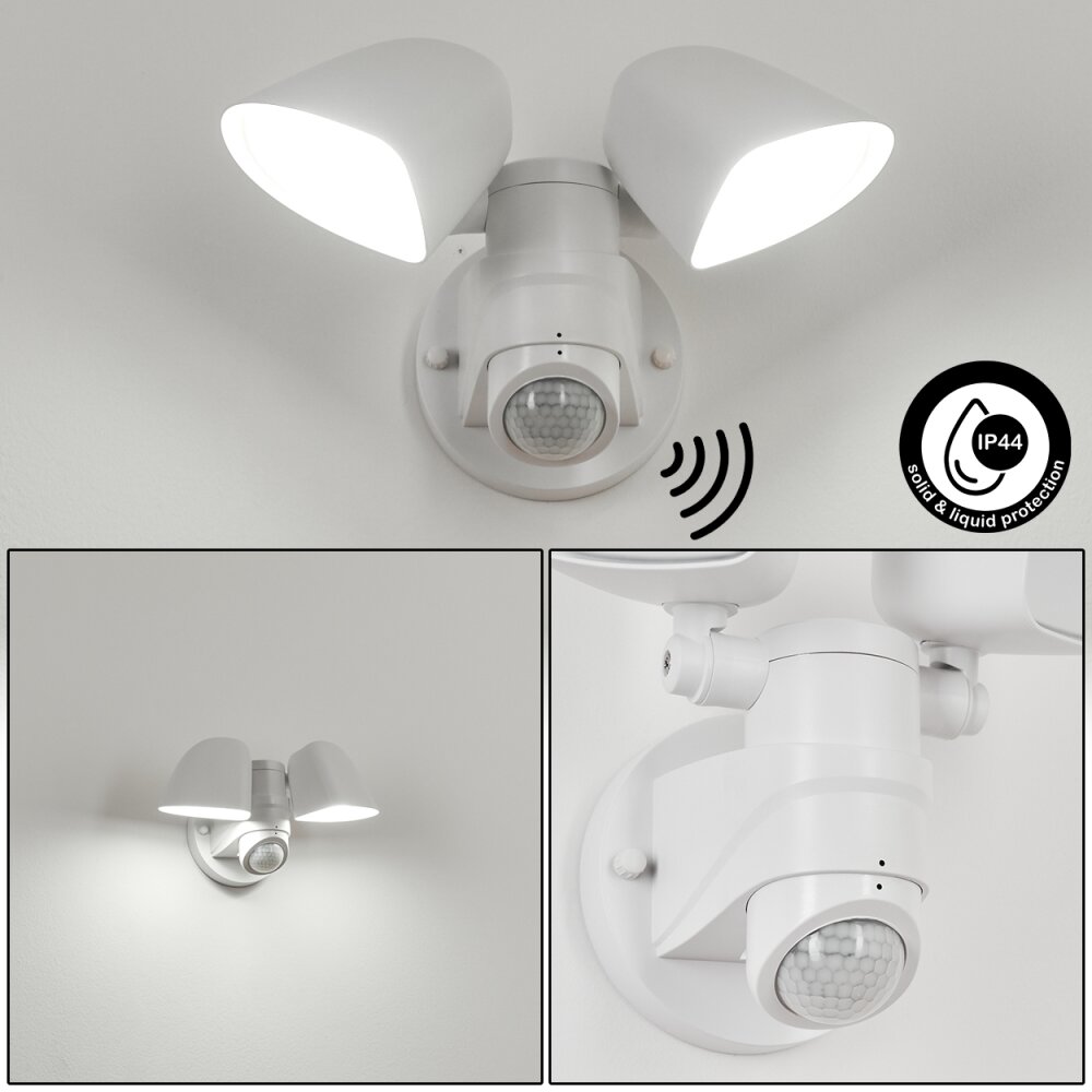 Langra Außenwandleuchte LED Weiß, 2-flammig, Bewegungsmelder main product photo