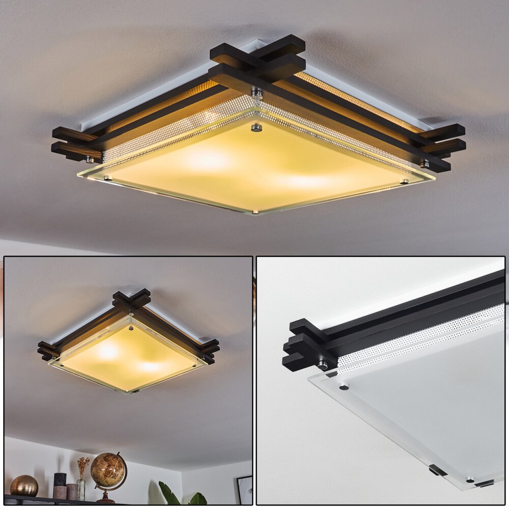 Balouta Deckenleuchte Schwarz, Weiß, 2-flammig main product photo