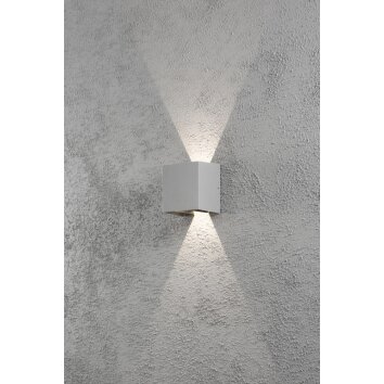 Konstsmide Cremona Wandleuchte LED Grau, 2-flammig