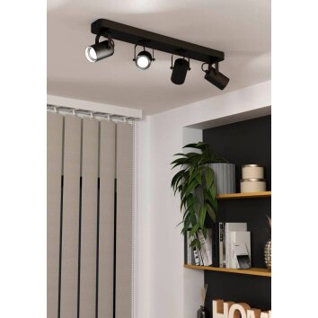 Eglo SOREGO Deckenleuchte LED Schwarz, 4-flammig Eglo SOREGO Deckenleuchte LED Schwarz, 4-flammig